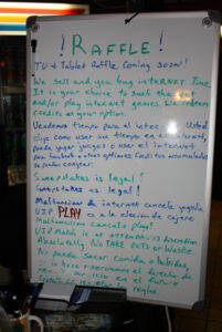 Sign posted in busted Sweepstakes Establishment.