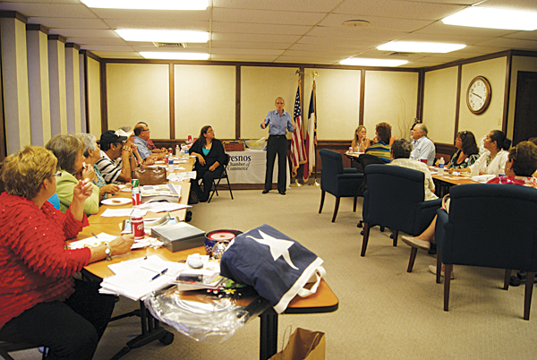 Los Fresnos Chamber members gather for their regular meeting.