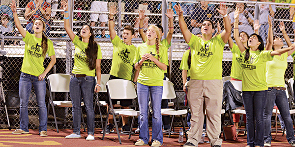 Los Fresnos students participate in the Fields of Faith event. Photo: LFCISD