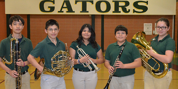 Five Resaca Middle School students were named to the All-Valley Band.