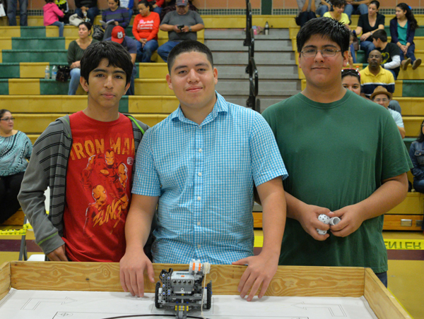 The Los Fresnos United Team #1 -- made up of Larry Muñoz, Mateo Garcia, and Sebastian Montalvo -- won the High School Division at the Los Fresnos CISD Robotics Meet.