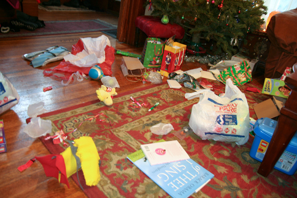 Soon, it’ll all be over but the cleanup. The American Psychological Association says fatigue and stress are the top sources of negative feelings during the holidays. Photo credit: Steven Depolo/Flickr.