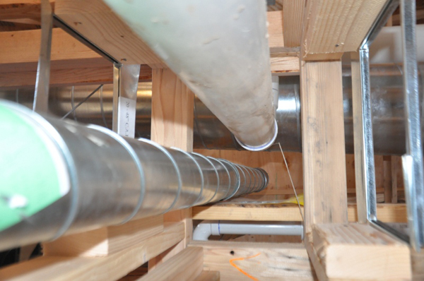 Mitigating high levels of radon can be as simple as installing a system of PVC piping and a fan. Photo: Chris Peters/Flickr.