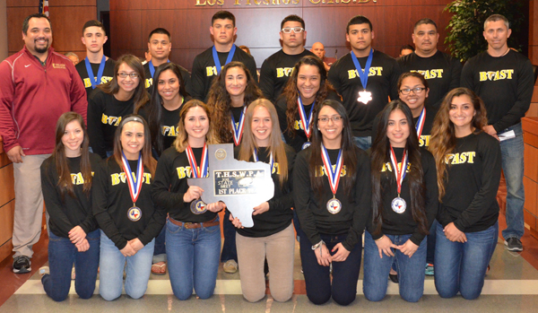 Members of the Los Fresnos state champion girls’ Powerlifting team and members of the boys’ team that placed fourth in state were recognized as well.
