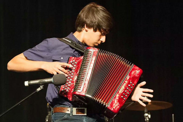 Josue A. Garcia of La Feria will compete for the grand prize in the conjunto category of Texas Folklife’s 2015 Big Squeeze Accordion Comptetition at the Bullock Texas State History Museum on Saturday, April 25.