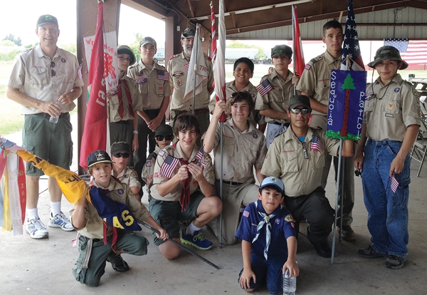 Boy Scout Troop #61 posed for a photo opportunity during the 2014 4th of July celebration. LFN Stock Photo