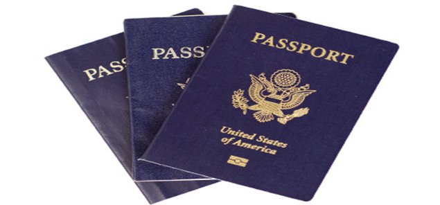 Three US passports.