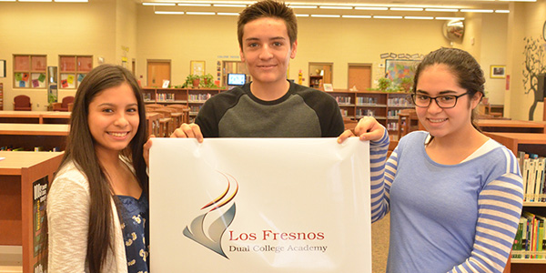 Pictured are LFU Dual College Academy students (from left) Kimberly Cuellar, Luke Leal and Maya Brown.